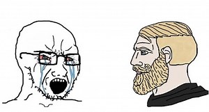 crying wojak vs chad Meme Generator - Piñata Farms - The best meme generator and meme maker for video & image memes