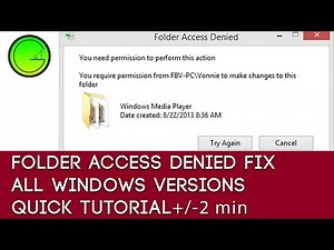 Take ownership of files and folders quick fix (+/-2 min) - NextGenTutorials