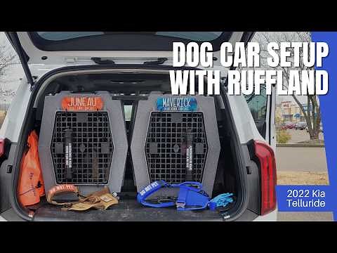 Dog Sport Car Crate Set Up - Ruff Land Kennels - 2022 Kia Telluride SX