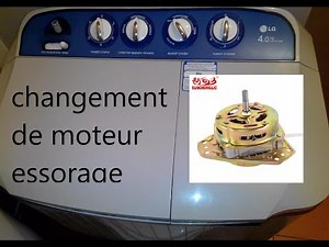 changement de moteur machin a laver en plastique