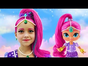 Sofia dress up Princess Shimmer and Shine & Play with Surprise Toys