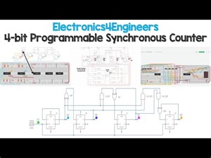 Programmable Synchronous Counter built on Tinkercad and Multisim 1080 HD