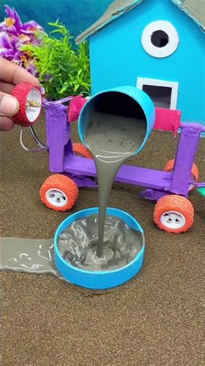 Mini Realistic Tractor Pillar Making Machine | Real Working DIY Build #youtubeshorts