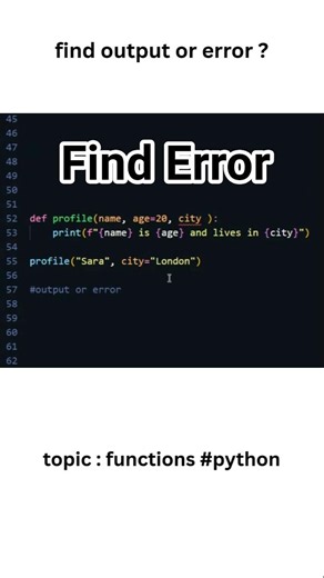 Find Error #python