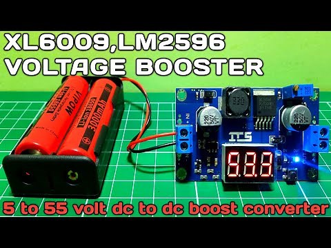 XL6009, LM2596 Dc - Dc Boost Converter Module with Voltage Display Unboxing & Review in Hindi.