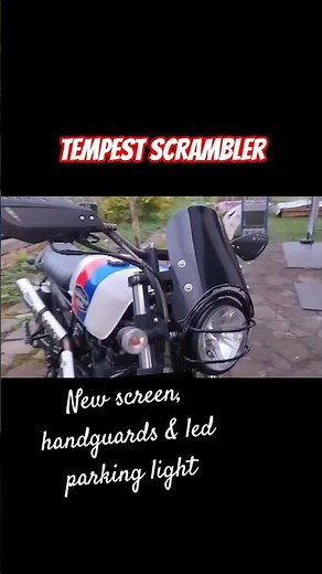 Tempest scrambler new screen, had guards & led parking light