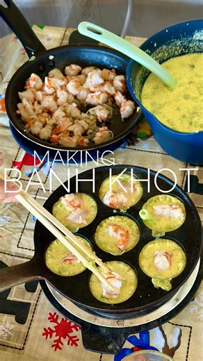 Family fun 🤩 making banh khot. OKAYYYY! #eatinasian #kimlaiyingling #vietnamesefood #banhkhot #asianeats #cookingwithkimlai #vietrecipes #sisters #cooking #foodies #culinary #chef | Kimlai Yingling EatinAsian