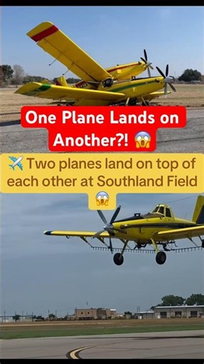 Two Plane Lands On Top Of Each Other😱🛬 #usa #aviation #fyp #news #shorts #uk #viral #louisiana