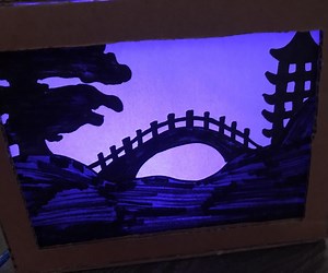 Rainbow Cardboard Lamp