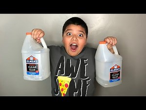 Giant clear slime with Elmer's clear glue The Best Clear Slime Recipes! No Fail Clear Slime How To