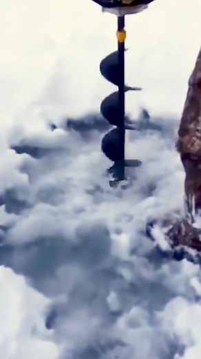 A power auger is a great tool to have when the ice is thick. #icefishing #fishingtiktoks #fishinghumor #lunkerville #fishingprank | Lunkerville