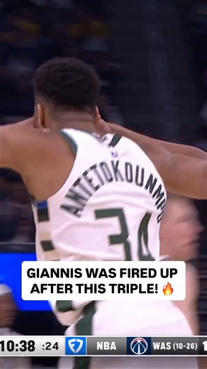 The Greek Freak is FEELING IT! 🗣️🙌 Watch the Bucks vs Warriors, LIVE & FREE in India on YouTube/NBA! 💻 https://www.youtube.com/watch?v=lUS4XJqJlYw #YouTubeLIVE | NBA