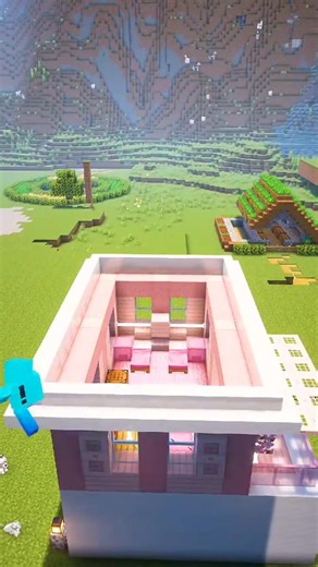 Best Pink Modern House Building Tutorial in Minecraft 🏠🏡💖 #Minecraft #fyp #foryou | Rubill