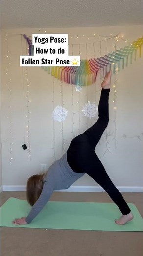 Yoga Pose: How To Do Fallen Star Pose / Falling Triangle Pose ⭐️