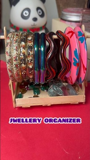 Jewellery Stand using Ice Cream Sticks 💍| DIY Bangle Organizer #diy