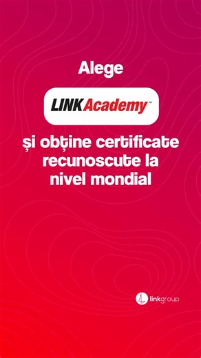 Școala internațională pentru o carieră IT profitabilă on Instagram: "🎓 Certificatul nu este doar o hârtie. Este dovada cunoștințelor tale, a muncii pe proiecte reale și a competențelor care sunt cu adevărat căutate pe piața muncii de azi. După finalizarea studiilor la LINK Academy, ai oportunitatea de a obține certificări recunoscute internațional, apreciate de angajatori din întreaga lume, printre care: ✔️ CISCO ✔️ CompTIA ✔️ CIM ✔️ Autodesk ✔️ Linux Professional Institute ✔️ ISTQB ✔️ Python I