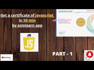 sololearn - javascript tutorial Full Course & certificate #solutionbank #javascriptcertificate