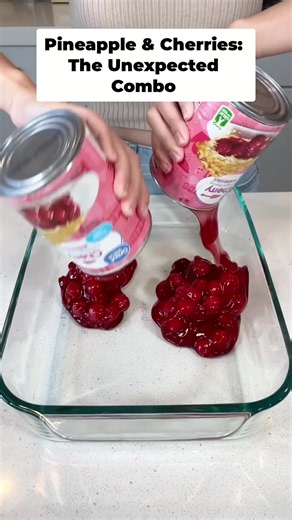 Easy Cherry Pineapple Dump Cake Recipe#fyp #foryoupage #viral