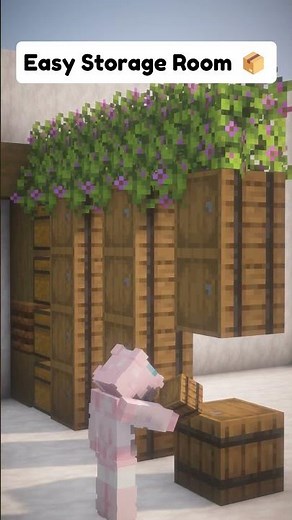 Easy Minecraft Storage Room Idea #minecraftshorts