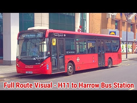 Full Route Visual | London Bus Route H11 - Mount Vernon Hospital to Harrow | (DLE30330) YX68UVR