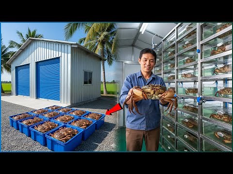 Farming CRABS Vertically in a Small Shed | How Vertical Crab Farming is Changing Seafood Production