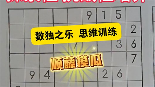 顺藤摸瓜 数独游戏趣题讲解 数独游戏解题过程 数独方法教学 数独教程 数独之乐思维训练 数独从入门到精通 逻辑思维训练