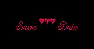 Download Save the date text animation. Alpha channel. Saber animation for free