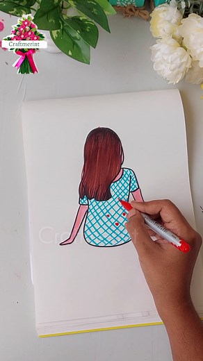 97K views · 403 reactions | Drawing A Girl Easy Step by Step #reel #DIY #easydrawing #Craftmerint #girl | Craftmerint | Facebook