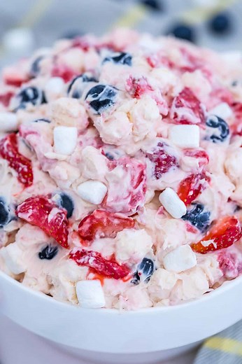 Red White and Blue Cheesecake Salad
