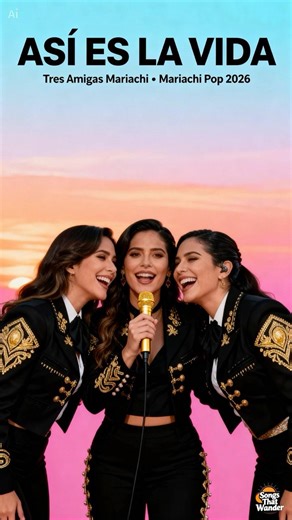 “Así Es la Vida 🎶 |Tres Amigas Mariachi • Mariachi Pop | #shorts #shortsviral #latinmusic #viral