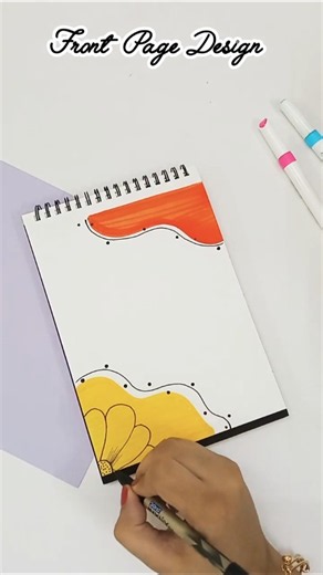 ✨Easy Aesthetic Front Page Idea✨for project,notebook ,assignment and journal #ytshorts #shortsfeed
