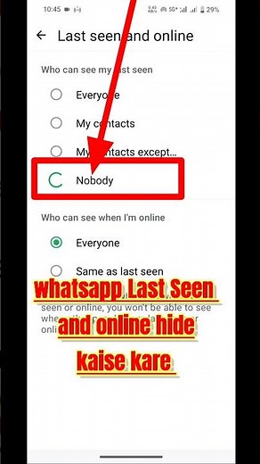 WhatsApp Me Last Seen And Online Hide Kaise Kare | How To Hide Last And Online In WhatsApp #sorts