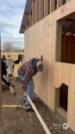 NEVER Build a Barn Near Cows! 🐄💥 #shorts