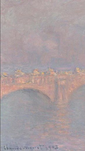 The Dreamy Waterloo Bridge by Claude Monet in Motion 🌉🎨 #claudemonet #arthistory #impressionism