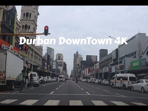 Driving Downtown - Durban 4K - South Africa