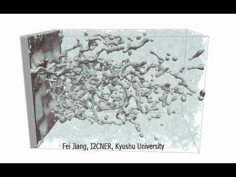 Two Phase Flow in Porous Media by LBM