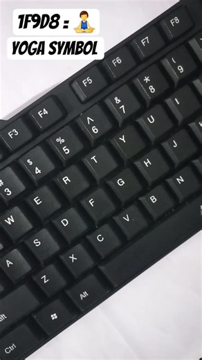 Typing trick!! ( Code 1f9d8 )_Yoga Symbol | #asmr #keyboard #typing #computer