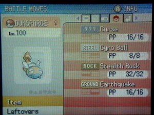 Pokemon Moveset: Curse Tank Dunsparce