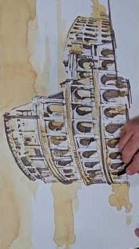 Historic Colosseum Architectural Sketch