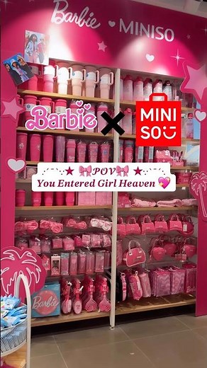MINISO Barbie Collection Tour 🎀💖 #Miniso #BarbieCore #pinkaesthetic