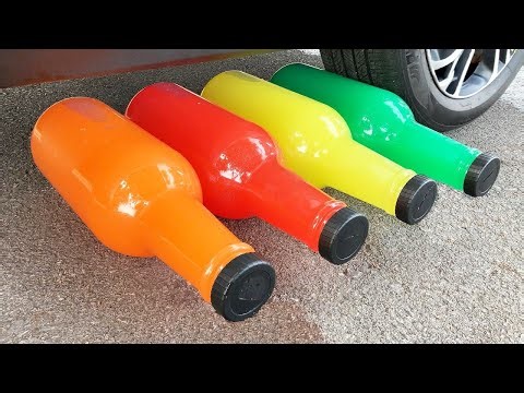 Crushing Crunchy & Soft things by Car Experiment Car vs jelly, Balloon vs Mentos| smashing things