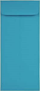 JAM PAPER #11 Policy Colored Envelopes - 4 1/2 x 10 3/8 - Blue Recycled - 25/Pack