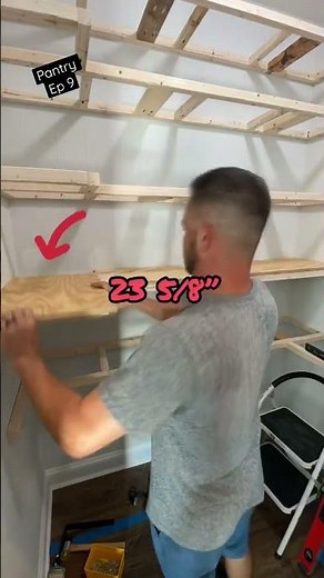 DIY Pantry Remodel - Plywood Floating Shelves - Ep 9