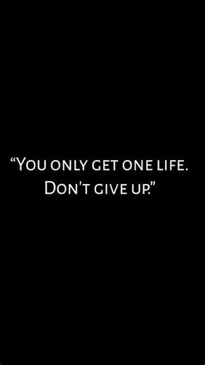 “You only get one life. Don't give up.” 🖤 #UnitedAttitude
