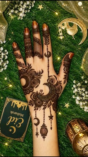 Eid special Easy Moon mehndi design | mehandi ka design | mehndi designs | mehndi ke designs