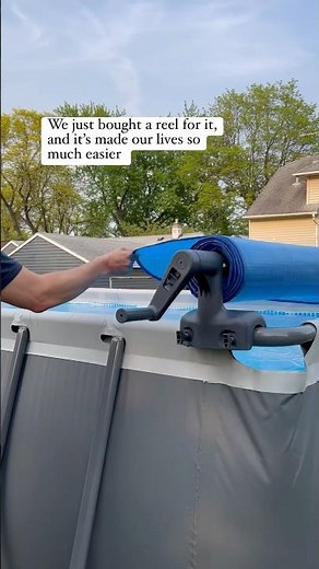 🔗 for the Solar cover reel on my site under the pool section #pool #solarcover #intex #reel