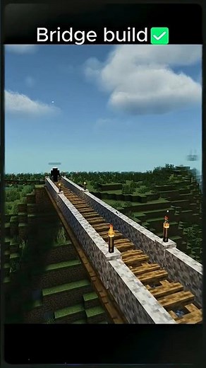 Bridge build ✅ #minecraft #minecraftbuilding