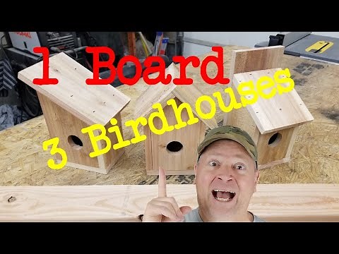 1 Board Challenge: How to Make 3 Unique Birdhouses from one Cedar Fence Picket!