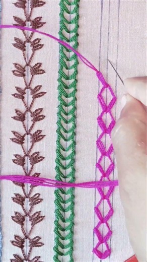 Beautiful hand embroidery needle thread design sewing method tutorial 💡🇧🇩🩶