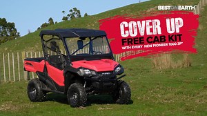 33 reactions · 7 comments | The Pioneer 1000 is one tough farm worker. 3 person seating, huge load capacity and for a limited time get a free cab kit with every new Pioneer 1000-3P. | Blue Wing Honda | Facebook